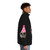 Cute crying sad hamster puffer jacket with viral meme design - men side right