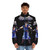 Castlevania Puffer Jacket featuring Alucard, Belmont, and Sypha character designs - men front