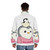Cartoon Pudgy Penguin NFT Puffer Jacket with Cute Avatar Design - men back
