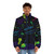 Caiman puffer jacket featuring a scaly design inspired by the anime Dorohedoro - men front