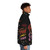 Stranger Things Eleven Puffer Jacket with Upside Down and Demogorgon graphic - men side right