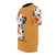 Dalmatian dog design on an autumn-themed t-shirt with pumpkins and fall leaves - men left