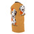 Dalmatian dog design on an autumn-themed t-shirt with pumpkins and fall leaves - men right