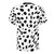 Stylish Dalmatian Print T-Shirt featuring a modern, abstract animal print pattern in black and white. - Back