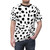 Stylish Dalmatian Print T-Shirt featuring a modern, abstract animal print pattern in black and white. - men front