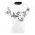 Heartbeat Pitbull Dog Lover T-Shirt with Pitbull Silhouette and Paw Print Design