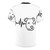Heartbeat Pitbull Dog Lover T-Shirt with Pitbull Silhouette and Paw Print Design - Back
