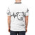 Heartbeat Pitbull Dog Lover T-Shirt with Pitbull Silhouette and Paw Print Design - men back