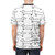A hand-drawn illustration of a black and white dachshund dog on a t-shirt. - men back