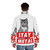 Stay Metal Puffer Jacket with Nicolas Cage Meme and Zombie Horror Designs - men back