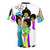Retro 1970s cartoon graphic t-shirt featuring the Jackson 5 and Motown music - Back