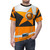 Stylized orange scorpion and galaxy design t-shirt inspired by the Japanese superhero TV series Kyuranger - men front