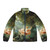A puffer jacket featuring the iconic painting "The Swing" by French Rococo artist Jean Honoré Fragonard