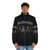Personalized hard rock band logo puffer jacket with black design - men front
