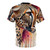 Cheetah animal print t-shirt with a vibrant and realistic cheetah design - Back