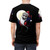 Festive Jack Skellington and Santa Clause graphic t-shirt with Christmas and Halloween themed design - men back