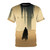 Sand-colored t-shirt with a desert landscape design inspired by the Dune movie and novel series