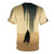 Sand-colored t-shirt with a desert landscape design inspired by the Dune movie and novel series - Back
