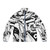 Silver Surfer puffer jacket with Kirby-esque cosmic design