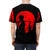 Sunset Samurai Anime T-shirt featuring a warrior design - men back