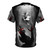 Samurai anime t-shirt with characters from Samurai Jack series in epic battle - Back