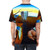 A surreal t-shirt design featuring the iconic melted clocks from Salvador Dali's masterpiece "The Persistence of Memory" - men back