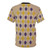 Stylized abstract t-shirt design featuring geometric patterns and vibrant colors, inspired by the work of American painter Thomas Downing. - Back