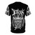 Dethklok metal band inspired t-shirt with cartoon character graphic design - Back