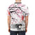 Sakura cat t-shirt featuring a whimsical feline amidst cherry blossom flowers - men back