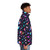 Aesthetic design puffer jacket with vaporwave pattern - men side right