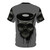 Grunge skull t-shirt with dark, surreal dance and music motif - Back