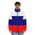 Russian Flag Puffer Jacket with Vibrant Red, White, and Blue Tricolour Colors - men front