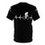 Person wearing a t-shirt with a cycling heartbeat design - Back