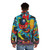 Retro video games puffer jacket with Zool V2 design - men back