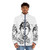 Rude Man Who Shushes Please Call Puffer Jacket featuring a humorous cartoon design - men front