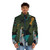 Royce Bracket Stained Glass Puffer Jacket featuring Transistor game artwork - men front