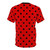 Vibrant ladybug pattern printed on a high-quality t-shirt for women - Back