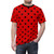 Vibrant ladybug pattern printed on a high-quality t-shirt for women - men front