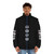 Kiss band round members face puffer jacket - men front
