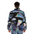 Model wearing Zeds Dead Puffer Jacket 2, a stylish and vibrant piece of EDM merchandise - men back
