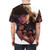 A high-quality lace graphic t-shirt with a trendy afro and glasses design, perfect for fashion-forward individuals. - men back