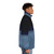 Rothko inspired minimalist blue color block puffer jacket - men side right