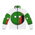 Zambia flag puffer jacket with country ball design