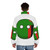 Zambia flag puffer jacket with country ball design - men back