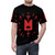Cult of the Lamb inspired red crown ritual t-shirt with occult and gaming elements - men front