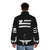 Zhu puffer jacket with electronic music and urban design elements - men back