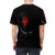 A stylish t-shirt featuring a space-themed design with elements like planets, stars, and a cosmonaut helmet. - men back