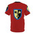 Retro-inspired t-shirt featuring crossed axes and crusader shield design - Back