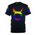 Taurus zodiac symbol with LGBT+ pride flag colors on a t-shirt
