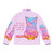 Sunset cat puffer jacket with inspirational quote - Back